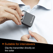 Mini microfono wireless con collare per interviste