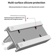 Supporto per telefono tablet per laptop in lega di alluminio, L400 Single Slot (Silver), L400 Single Slot (Gray), L401 Double Slot (Silver), L401 Double Slot (Gray), L402 Three Slots (Silver), L402 Three Slots (Gray)