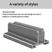Supporto per telefono tablet per laptop in lega di alluminio, L400 Single Slot (Silver), L400 Single Slot (Gray), L401 Double Slot (Silver), L401 Double Slot (Gray), L402 Three Slots (Silver), L402 Three Slots (Gray)