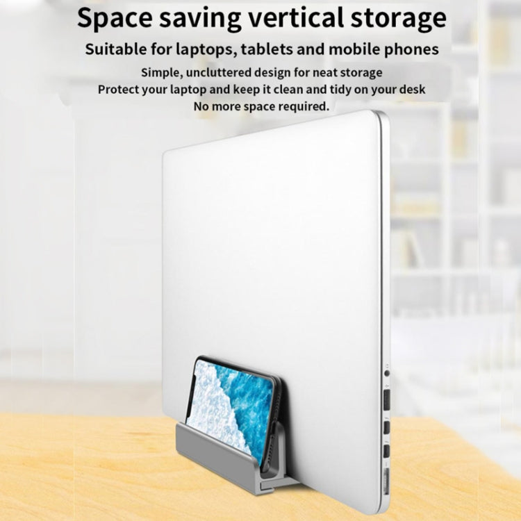 Supporto per telefono tablet per laptop in lega di alluminio, L400 Single Slot (Silver), L400 Single Slot (Gray), L401 Double Slot (Silver), L401 Double Slot (Gray), L402 Three Slots (Silver), L402 Three Slots (Gray)