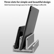 Supporto per telefono tablet per laptop in lega di alluminio, L400 Single Slot (Silver), L400 Single Slot (Gray), L401 Double Slot (Silver), L401 Double Slot (Gray), L402 Three Slots (Silver), L402 Three Slots (Gray)
