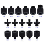 Adattatore a vite da 4 pezzi, A18 1/4 Female to M4 Male Screw, A19 1/4 Female to M5 Male  Screw, A20 1/4 Female to M6 Male  Screw, A21 1/4 Female to M8 Male  Screw, A22 1/4 Female to M10 Male  Screw, A23 1/4 Female to M12 Male  Screw                   ...