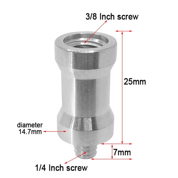 Adattatore a vite da 10 pezzi, 3/8 Female to 1/4 Male Screw, 1/4 Female to 3/8 Male Screw, 1/4 Female to 1/4 Male Screw, 1/4 Male to 1/4 Male Screw, 1/4 Male to 3/8 Male Screw