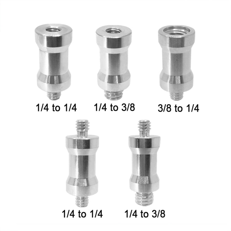 Adattatore a vite da 10 pezzi, 3/8 Female to 1/4 Male Screw, 1/4 Female to 3/8 Male Screw, 1/4 Female to 1/4 Male Screw, 1/4 Male to 1/4 Male Screw, 1/4 Male to 3/8 Male Screw
