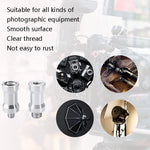 Adattatore a vite da 10 pezzi, 3/8 Female to 1/4 Male Screw, 1/4 Female to 3/8 Male Screw, 1/4 Female to 1/4 Male Screw, 1/4 Male to 1/4 Male Screw, 1/4 Male to 3/8 Male Screw