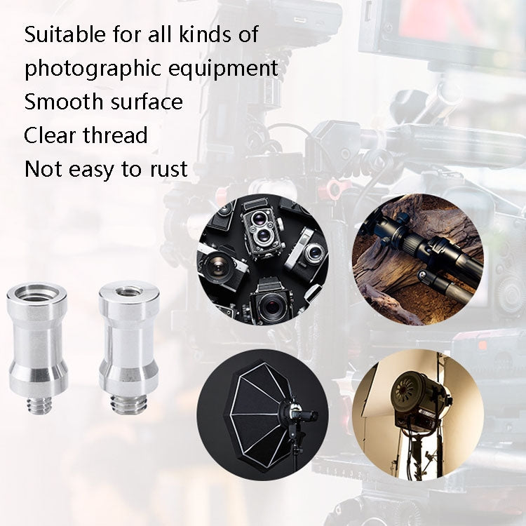 Adattatore a vite da 10 pezzi, 3/8 Female to 1/4 Male Screw, 1/4 Female to 3/8 Male Screw, 1/4 Female to 1/4 Male Screw, 1/4 Male to 1/4 Male Screw, 1/4 Male to 3/8 Male Screw