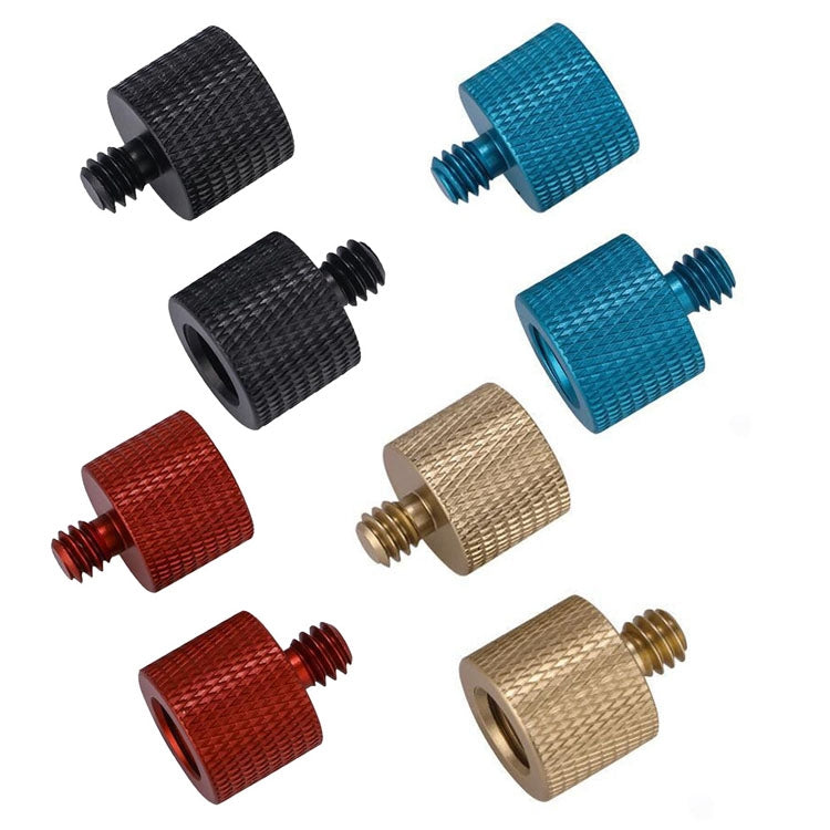 Adattatore a vite da 10 pezzi, 3/8 Female to 1/4 Male  Screw(Black), 3/8 Female to 1/4 Male  Screw(Blue), 3/8 Female to 1/4 Male  Screw(Red), 1/4 Female to 3/8 Male Screw (Black), 1/4 Female to 3/8 Male Screw (Blue), 1/4 Female to 3/8 Male Screw (Red)