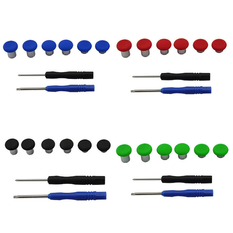 6 PCS PC Button Accessories for PS4/Switch/Xbox One, Red, Green, Blue, Black