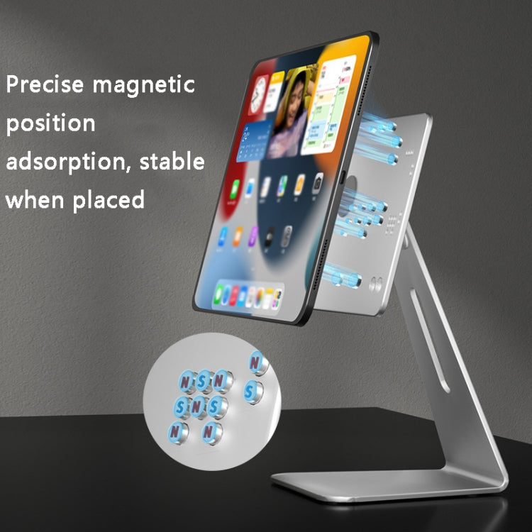 Supporto tablet magnetico girevole in alluminio