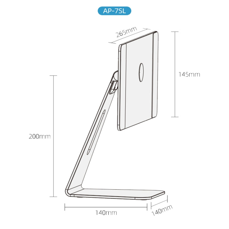 Supporto tablet magnetico girevole in alluminio