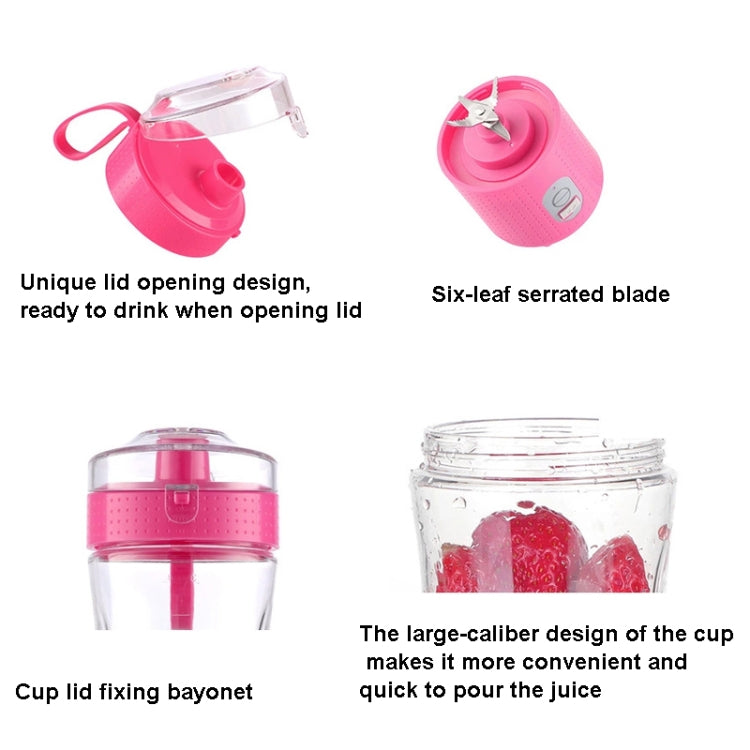 Tazza per succo di spremiagrumi elettrico a 6 lame, Black, White, Yellow, Purple, Green, Blue, Deep Blue, Rose Red