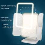 430 Lampada da tavolo a specchio per trucco a LED pieghevole su tre lati, Plug-in Style, Charging Style, Three-color Light Charging Style
