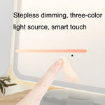 430 Lampada da tavolo a specchio per trucco a LED pieghevole su tre lati, Plug-in Style, Charging Style, Three-color Light Charging Style
