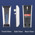 Hub USB 5 in 1 per console PS5 con porte USB 2.0 e Type-C