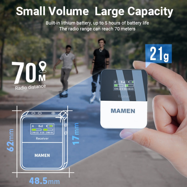 Microfono wireless MAMEN KT-W1 per telecamere e smartphone