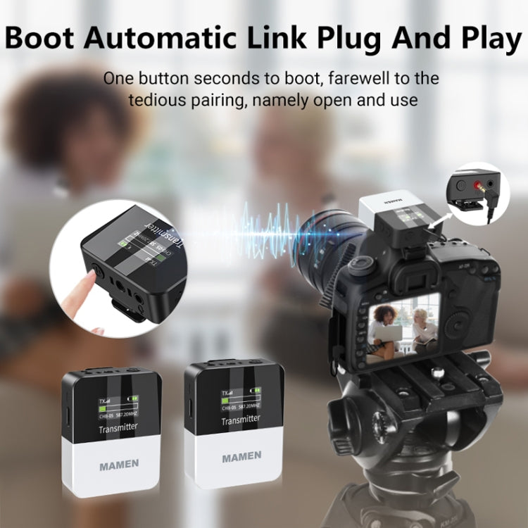 Microfono wireless MAMEN KT-W1 per telecamere e smartphone