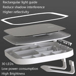 Specchio per il trucco con visiera parasole per auto con luce a LED, White, Pink