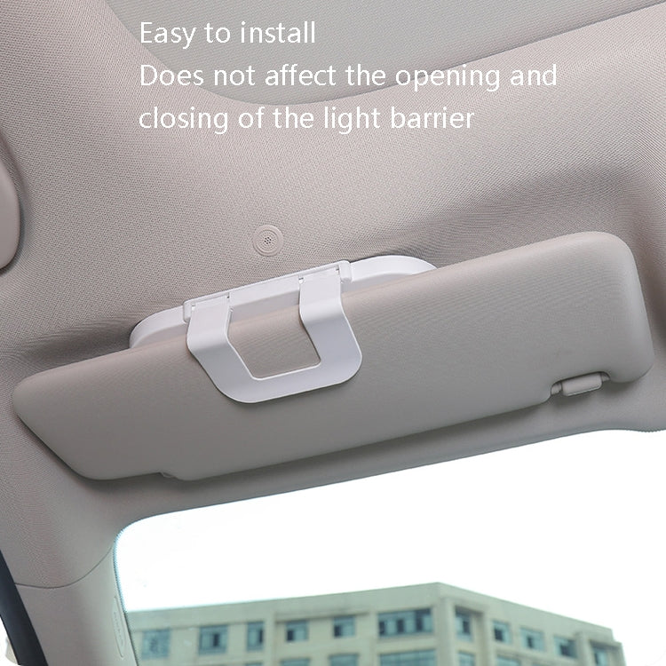 Specchio per il trucco con visiera parasole per auto con luce a LED, White, Pink