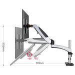 Gibbon monta il supporto per monitor del computer rotante con sollevamento da tavolo, specifiche, Table Clip White GM112C, Table Clip Black GM112C, Lock Hole White GM112G, Lock Hole Black GM112G