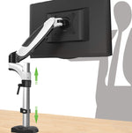 Gibbon monta il supporto per monitor del computer rotante con sollevamento da tavolo, specifiche, Table Clip White GM112C, Table Clip Black GM112C, Lock Hole White GM112G, Lock Hole Black GM112G