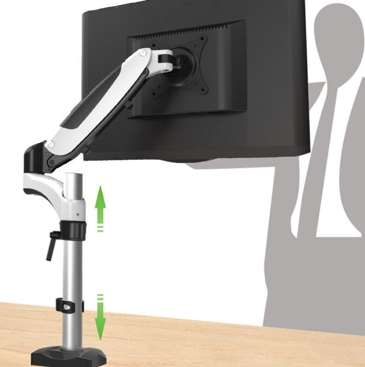 Gibbon monta il supporto per monitor del computer rotante con sollevamento da tavolo, specifiche, Table Clip White GM112C, Table Clip Black GM112C, Lock Hole White GM112G, Lock Hole Black GM112G