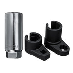 Manicotto smontabile per sensore contenente ossigeno a bocca piccola cromato in acciaio al manganese, 3 In 1