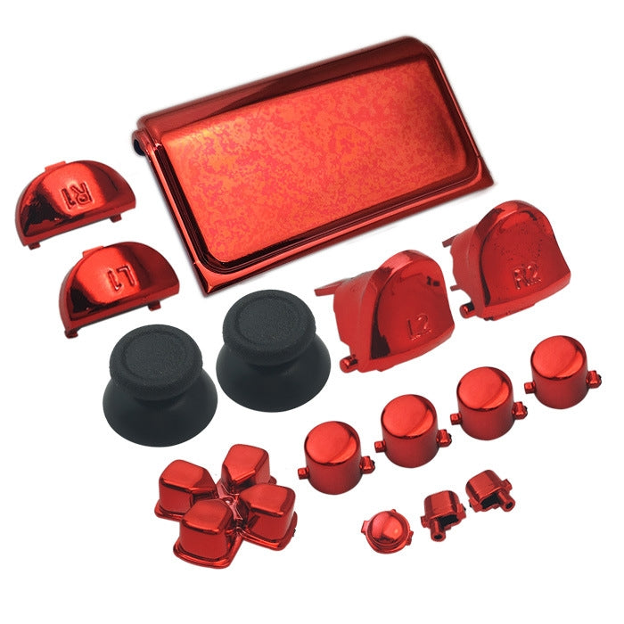 Set di pulsanti galvanici per PS4 Slim, Red, Gold, Purple, Green, Blue, Silver