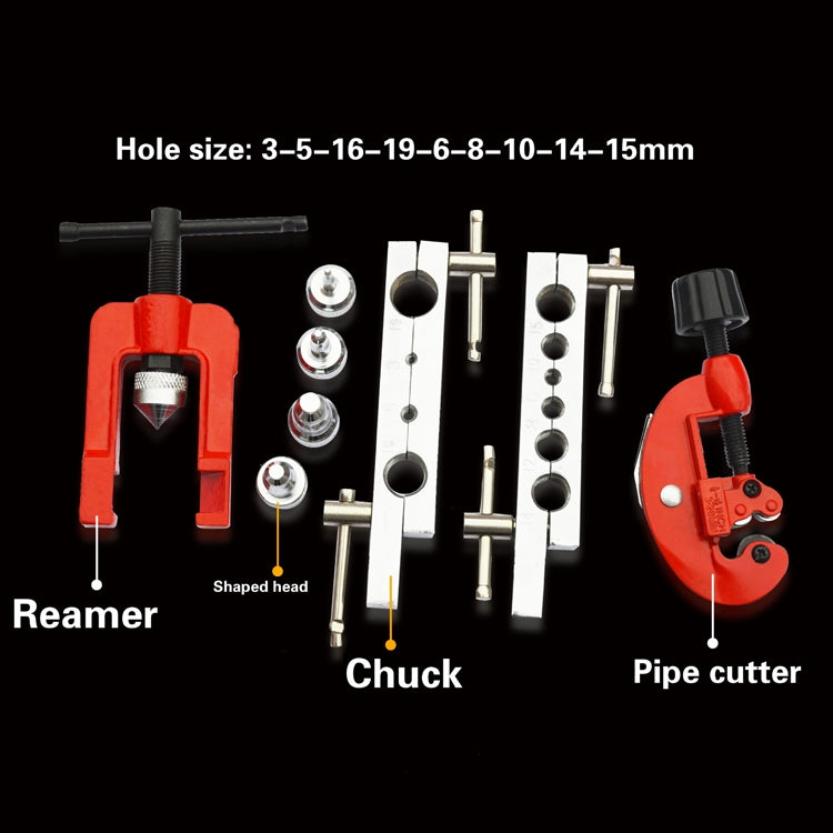 HONGDA Espansore per tubi in alluminio con tubo in rame per aria condizionata per auto, 8 In 1 / Set