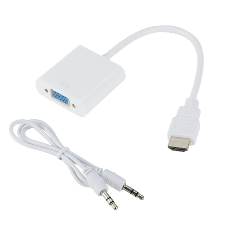 ZHQ008 Convertitore HD da HDMI a VGA con audio, White, Black
