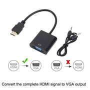 ZHQ008 Convertitore HD da HDMI a VGA con audio, White, Black