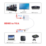 ZHQ008 Convertitore HD da HDMI a VGA con audio, White, Black