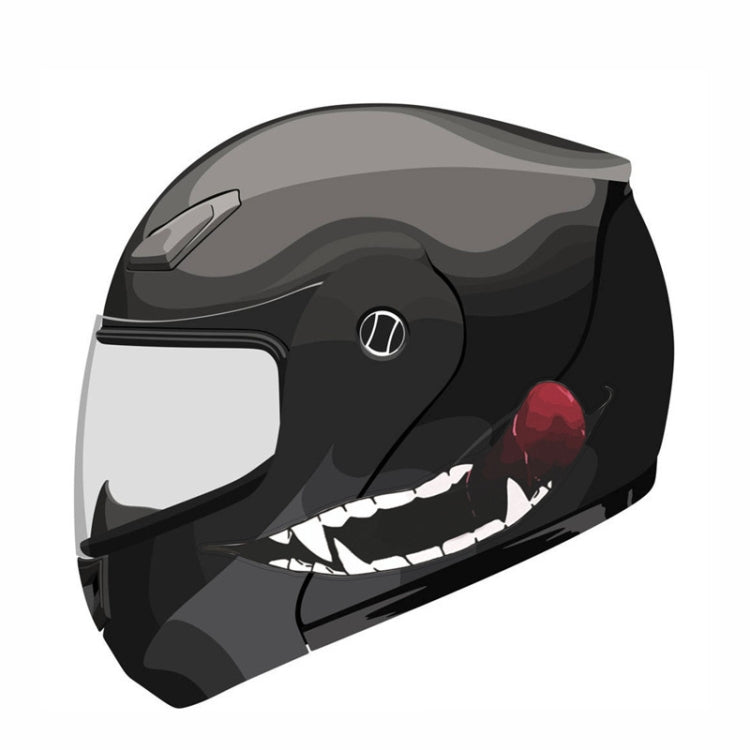 Adesivo per casco moto J06 da 5 pezzi, Small Teeth, Large Teeth, Small Tongue, Large Tongue