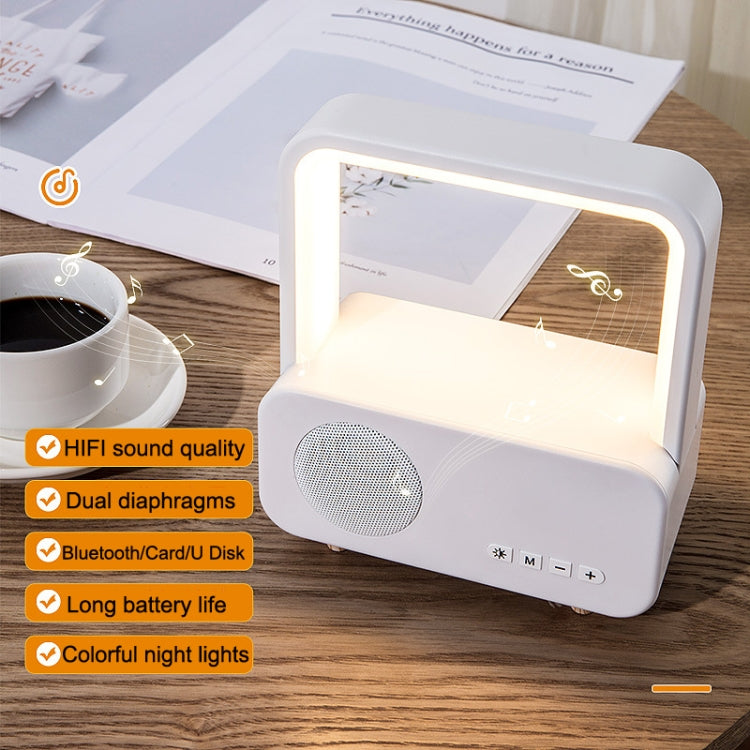 WH-J08 Mini altoparlante Bluetooth portatile domestico con luce notturna, Basic Style, Clock Style