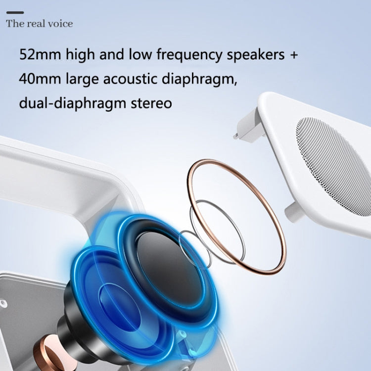 WH-J08 Mini altoparlante Bluetooth portatile domestico con luce notturna, Basic Style, Clock Style