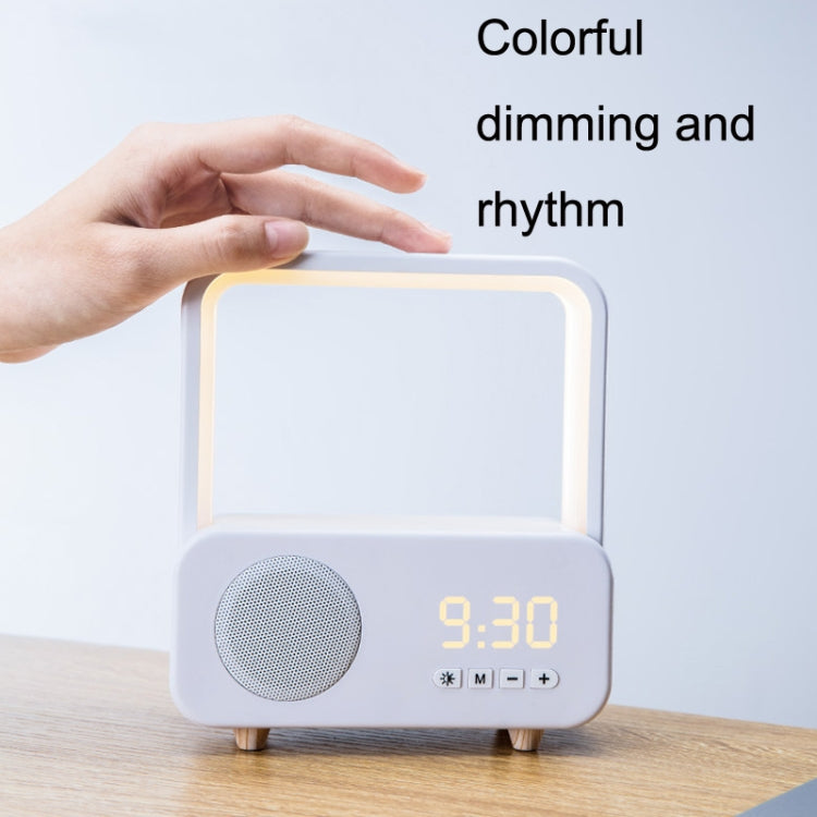WH-J08 Mini altoparlante Bluetooth portatile domestico con luce notturna, Basic Style, Clock Style