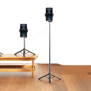 Treppiede telescopico pieghevole per smartphone con luce