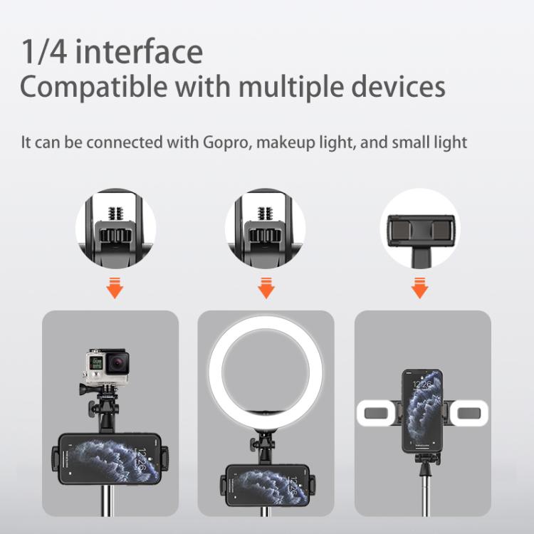 Treppiede telescopico pieghevole per smartphone con luce