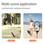 Treppiede telescopico pieghevole per smartphone con luce