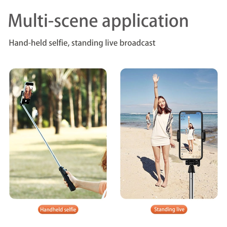 Treppiede telescopico pieghevole per smartphone con luce