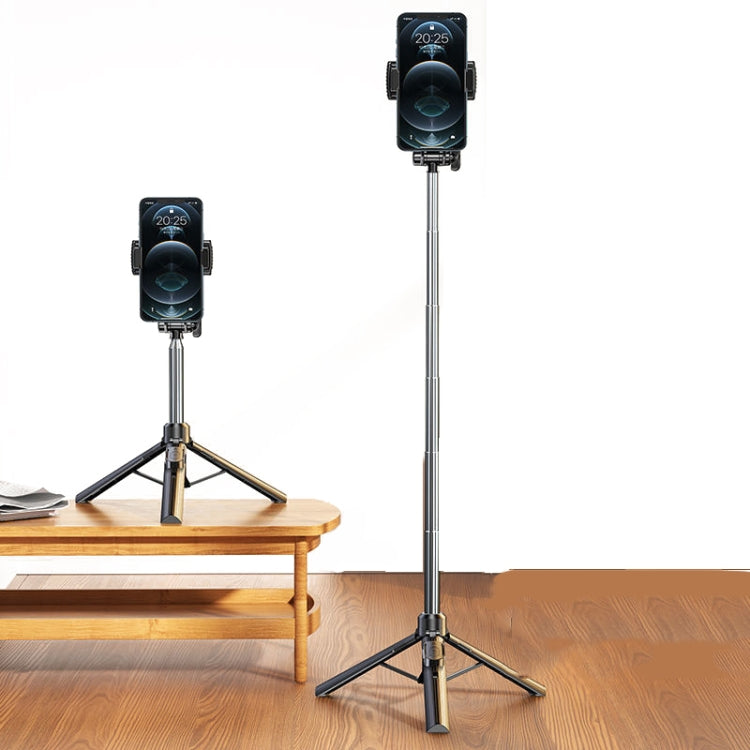 Treppiede telescopico pieghevole per smartphone con luce