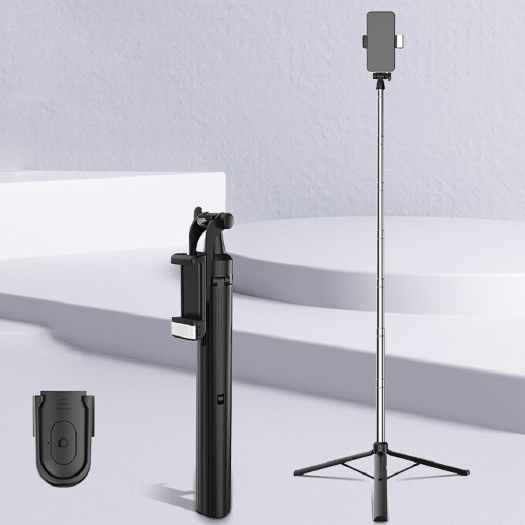 Treppiede telescopico pieghevole per smartphone con luce