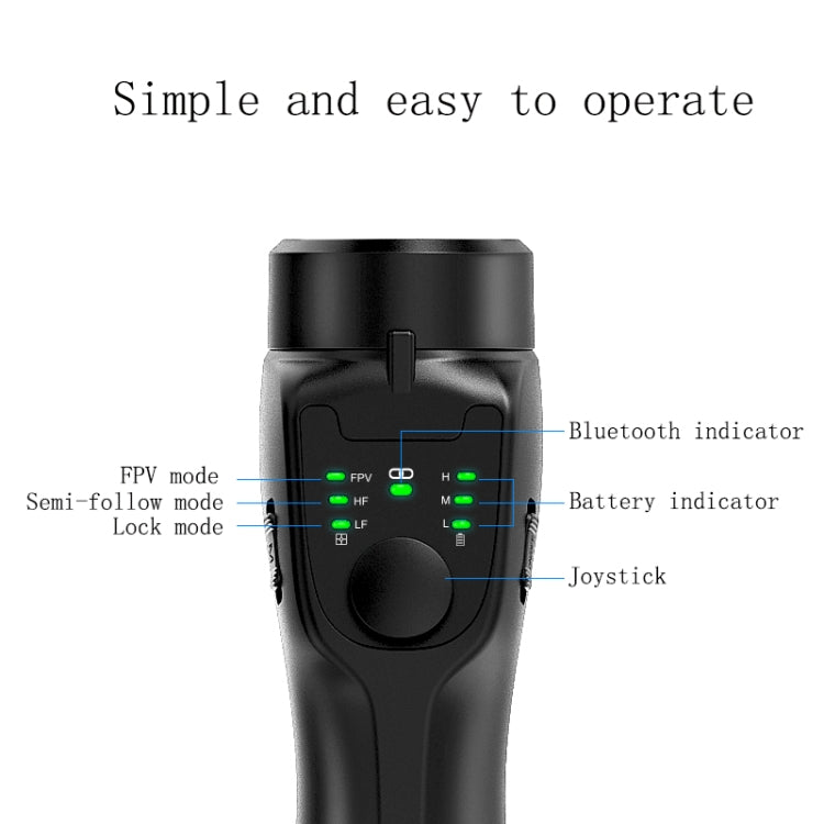 Stabilizzatore triassiale palmare CYKE F8 per fotocamere