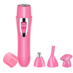BZ-3563B 4 in 1 tagliacapelli per naso con rasoio USB, Pink, Black, White