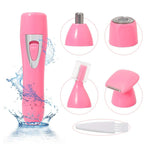 BZ-3563B 4 in 1 tagliacapelli per naso con rasoio USB, Pink, Black, White