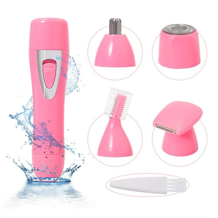BZ-3563B 4 in 1 tagliacapelli per naso con rasoio USB, Pink, Black, White