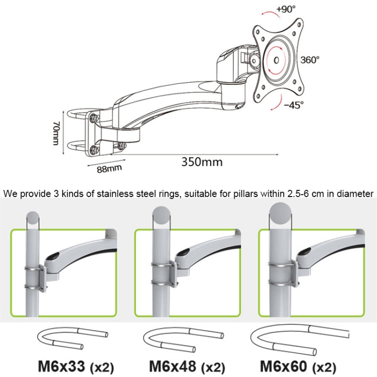Gibbon Mounts FE111B Supporto per monitor per computer montato a parete senza perforazione