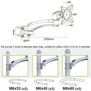 Gibbon Mounts FE111B Supporto per monitor per computer montato a parete senza perforazione