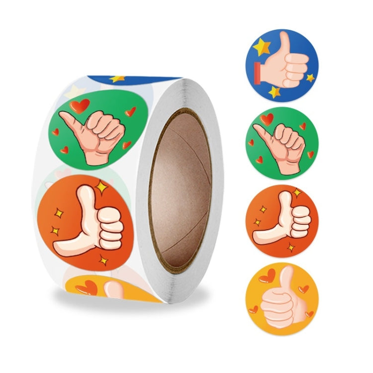 10 PCS Cartoon Thumbs Up Etichetta di incoraggiamento dell'insegnante, 2.5cm / 1 inch