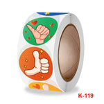 10 PCS Cartoon Thumbs Up Etichetta di incoraggiamento dell'insegnante, 2.5cm / 1 inch