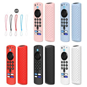 Guscio in silicone da 2 pezzi per telecomando vocale Alexa di terza generazione e stick TV di terza generazione, White, Pink, Red, Blue, Black